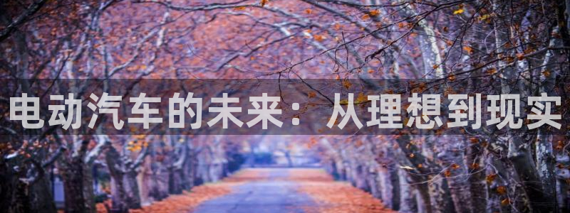 首页摩根娱乐平台:电动汽车的未来:从理想到现实