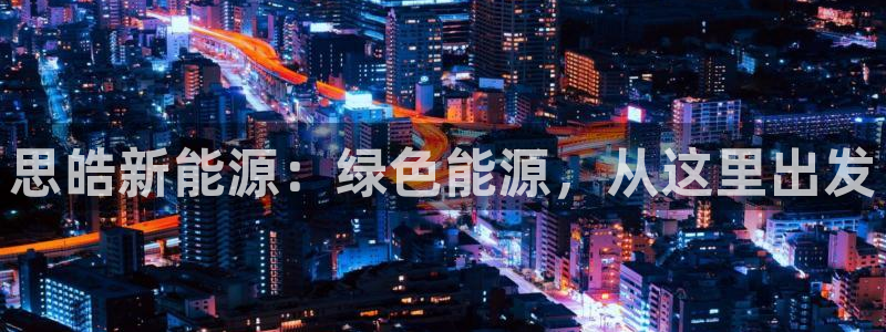 摩根国际娱乐宝合法吗:思皓新能源:绿色能源,从这里出发